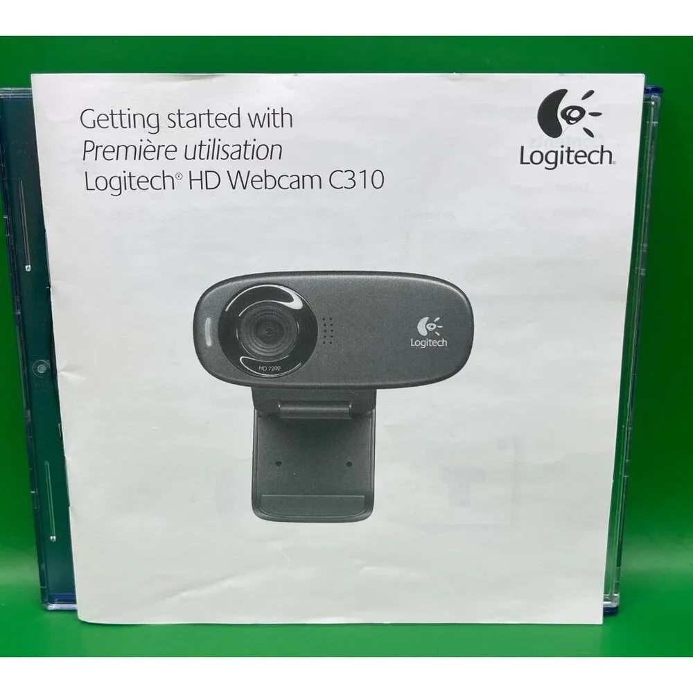 Logitech 2010 HD Webcam C310 720p USB V-U0015 w Manual Software Untested